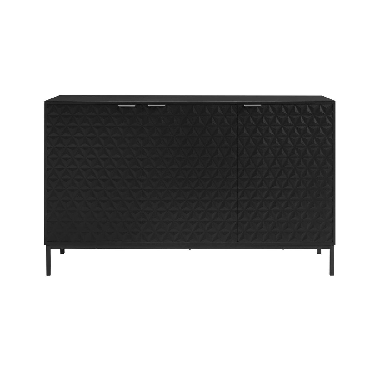 Feather & Black Isabella 3 Door Sideboard - Black