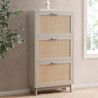 Feather & Black Isla Shoe Cabinet - Taupe