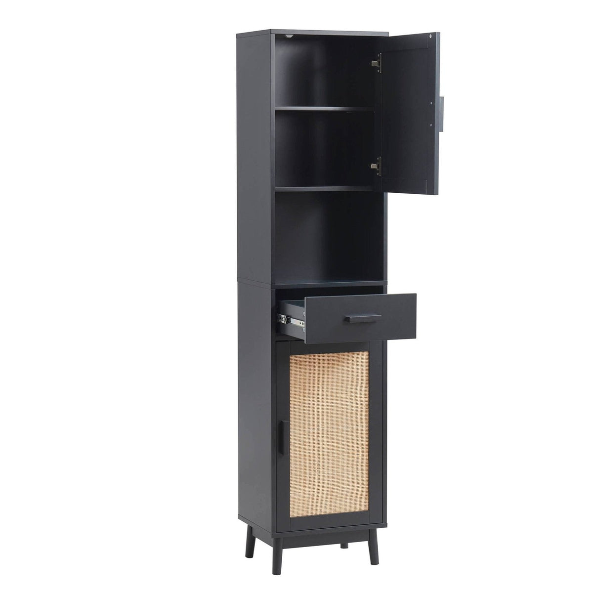 Feather & Black Isla Tall Storage Unit - Black