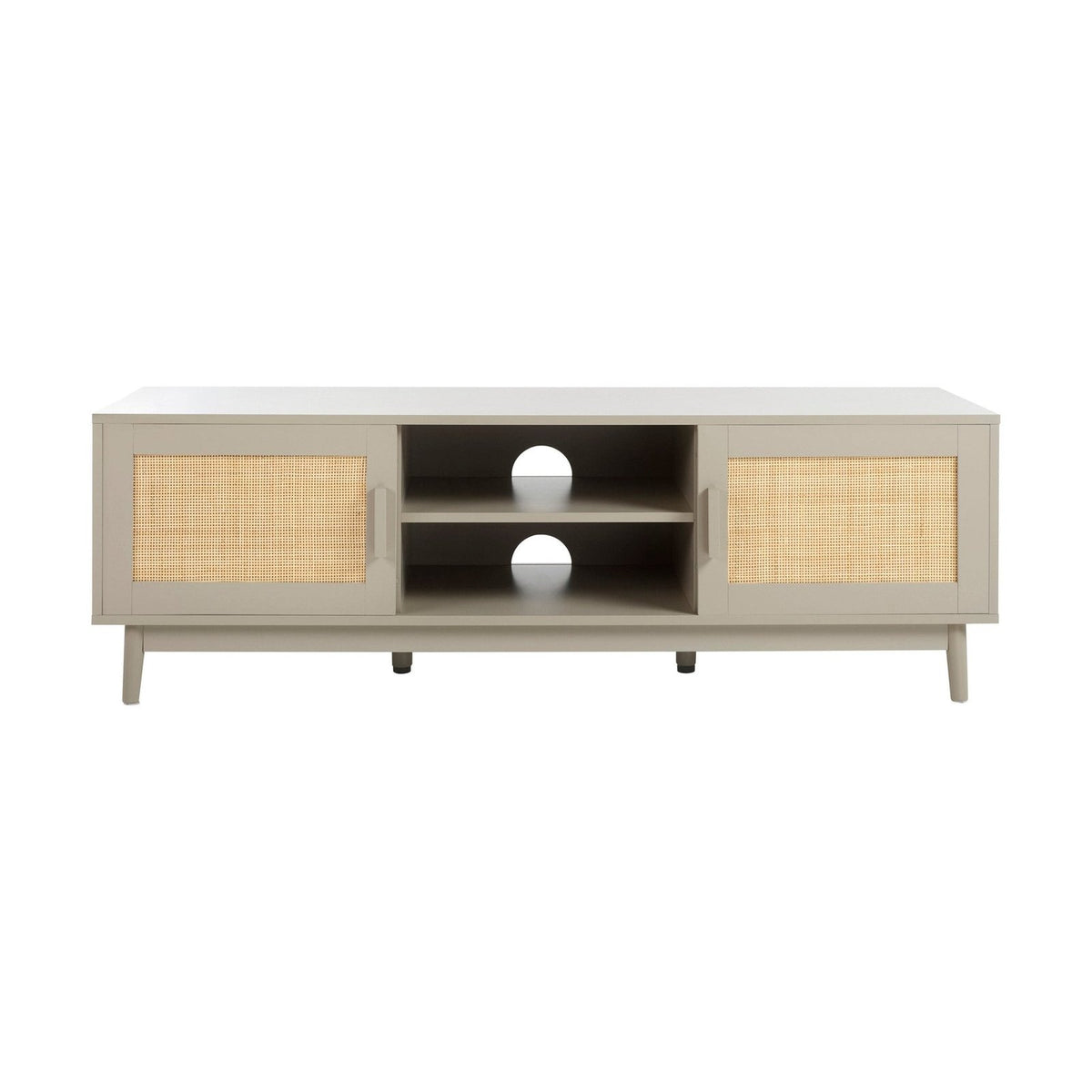 Feather & Black Isla TV Unit for TVs up to 60"- Taupe