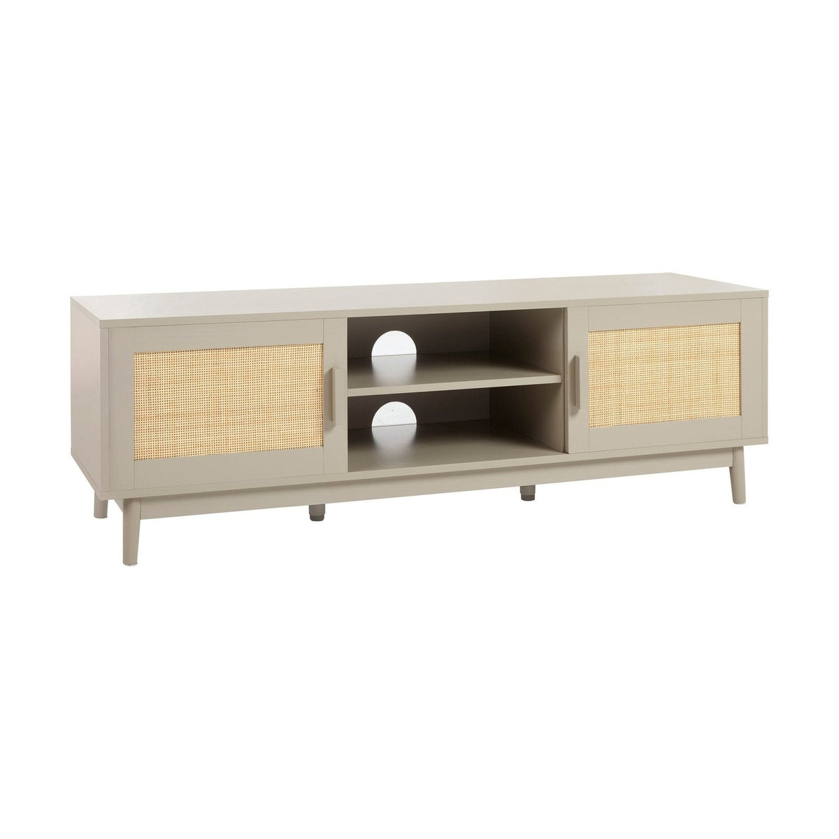 Feather & Black Isla TV Unit for TVs up to 60"- Taupe