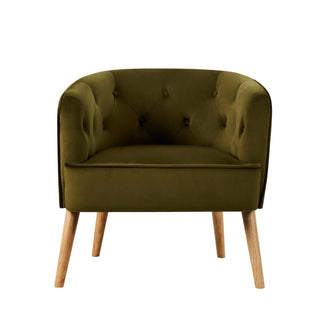 Feather & Black Margo Accent Chair - Rich Green