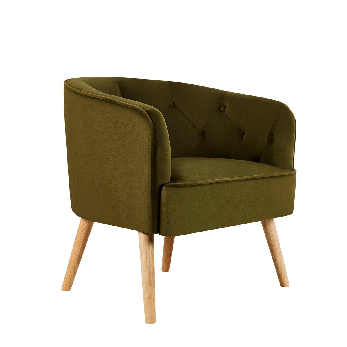 Feather & Black Margo Accent Chair - Rich Green