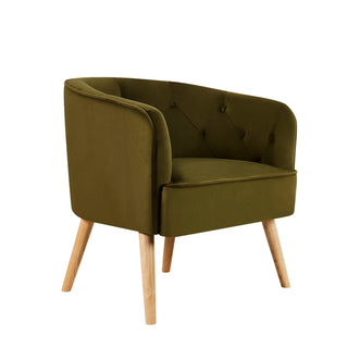 Feather & Black Margo Accent Chair - Rich Green