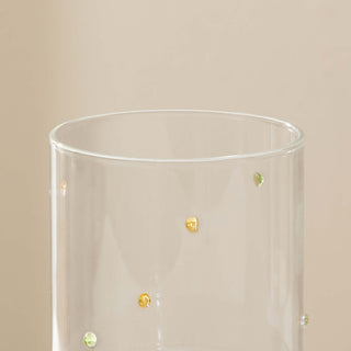 Feather & Black Nelly Polka Dot Glass Highballs - Set of 4 - Clear