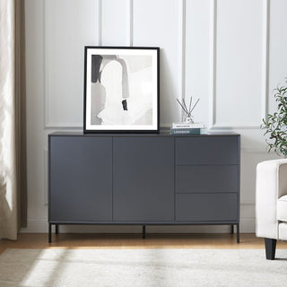 Feather & Black Nova Large Sideboard with Drawers - Charcoal