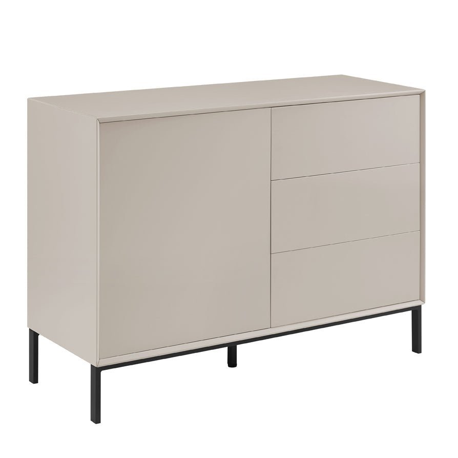 Feather & Black Nova Small Sideboard with Drawers - Taupe