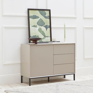 Feather & Black Nova Small Sideboard with Drawers - Taupe