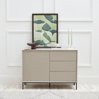 Feather & Black Nova Small Sideboard with Drawers - Taupe