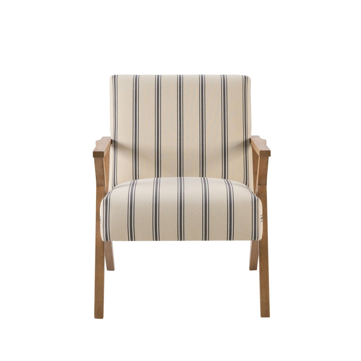 Feather & Black Nyla Accent Chair - Blue Stripe