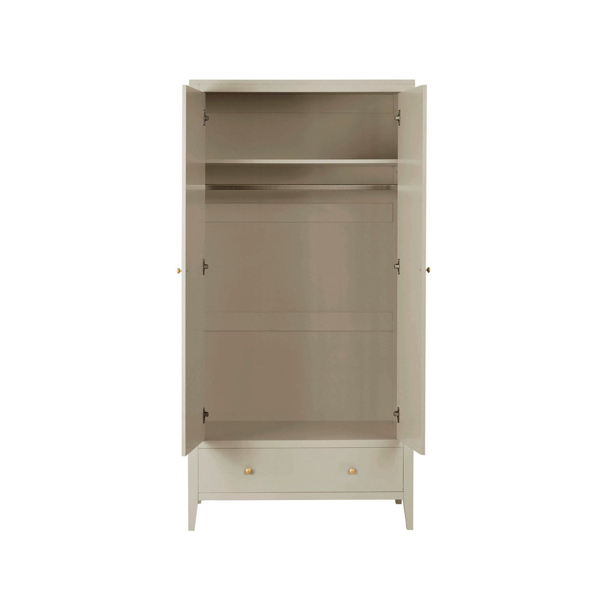 Feather & Black Poppy 2 Door Wardrobe with Drawer - Cream
