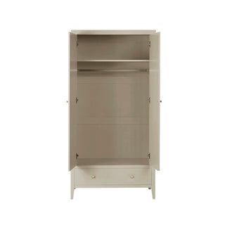 Feather & Black Poppy 2 Door Wardrobe with Drawer - Cream