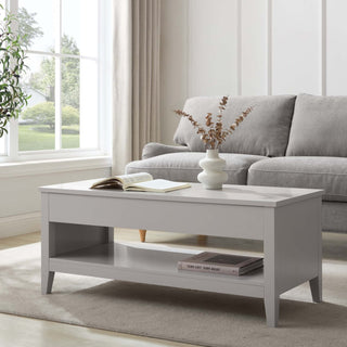 Feather & Black Poppy Coffee Table Desk - Grey