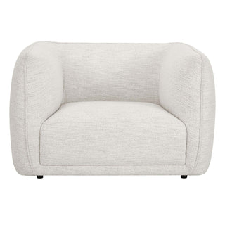 Feather & Black Porto Loveseat - Boucle Ivory