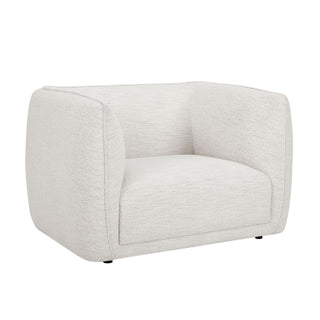 Feather & Black Porto Loveseat - Boucle Ivory