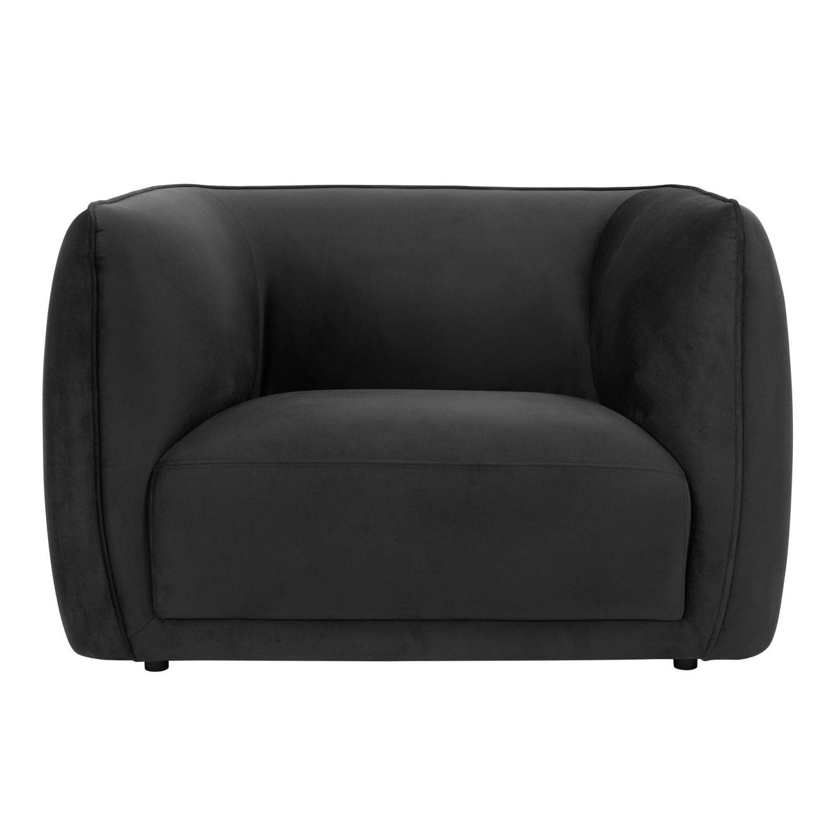 Feather & Black Porto Loveseat - Velvet Ink