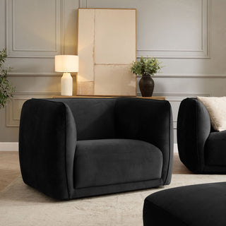 Feather & Black Porto Loveseat - Velvet Ink