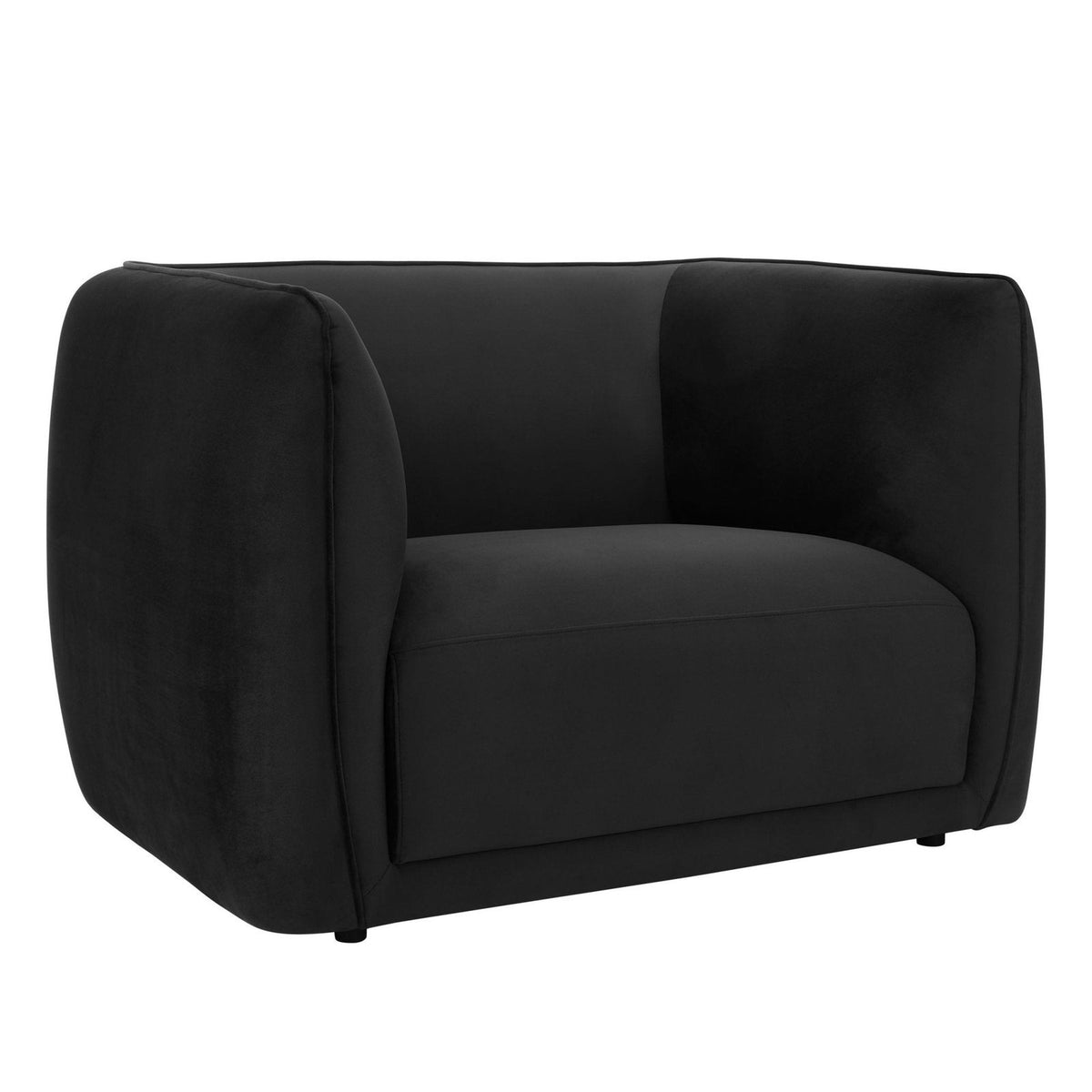 Feather & Black Porto Loveseat - Velvet Ink