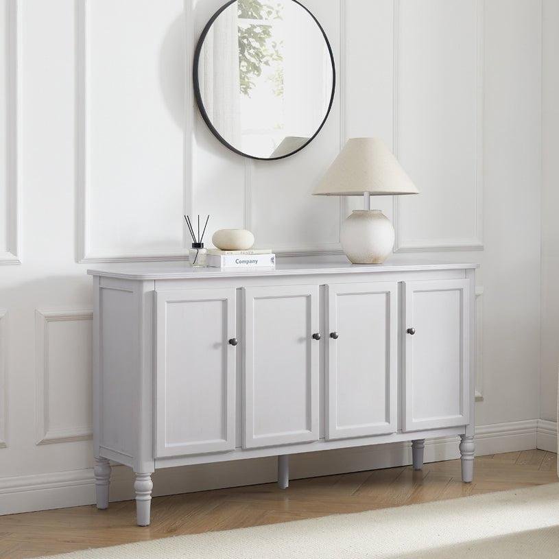 Feather & Black Ruby 4 Door Sideboard - Washed Stone