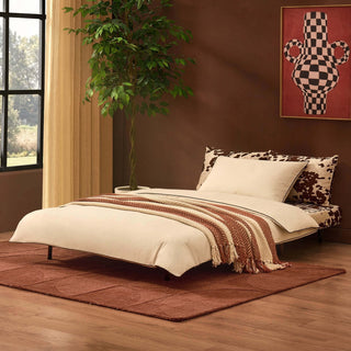 Feather & Black Seattle Double Click Clack Sofa Bed - Brown Cow Print