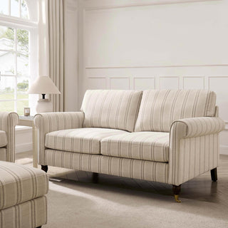 Feather & Black Sicily 2 Seater Sofa - Stripe