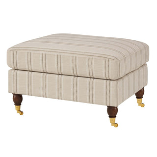 Feather & Black Sicily Pouffe - Stripe