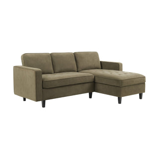 Feather & Black Sloane Right Hand Storage Chaise Sofa - Olive