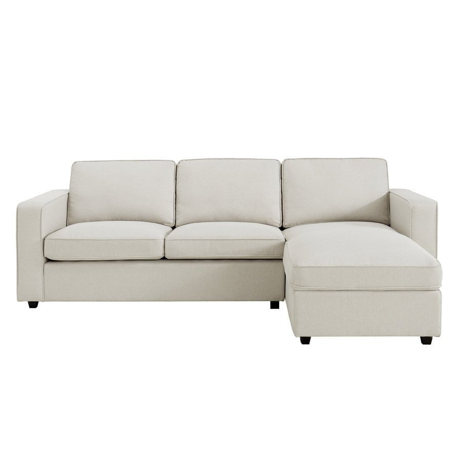 Feather & Black Soho Right Hand Storage Chaise Sofa - Natural