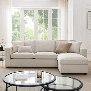 Feather & Black Soho Right Hand Storage Chaise Sofa - Natural