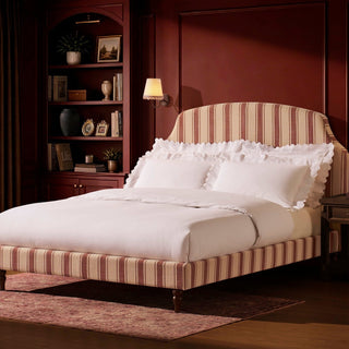 Feather & Black Surrey Bed Frame - Raspberry Stripe