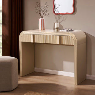 Feather & Black Susie Dressing Table with Drawers - Sand