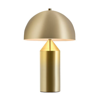 Feather & Black Titan Gold Domed Table Lamp