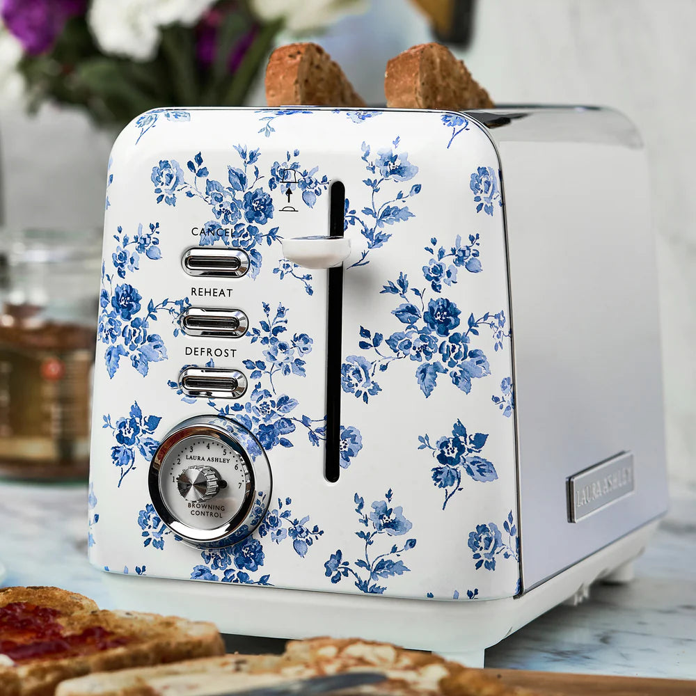 Laura Ashley’s 2-Slice Toaster – Multi-Function &amp; 7 Heat Settings