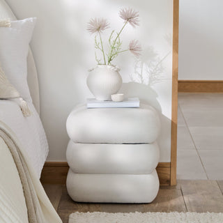 Fleur Ottoman Laura Ashley UK Footstool - Ivory