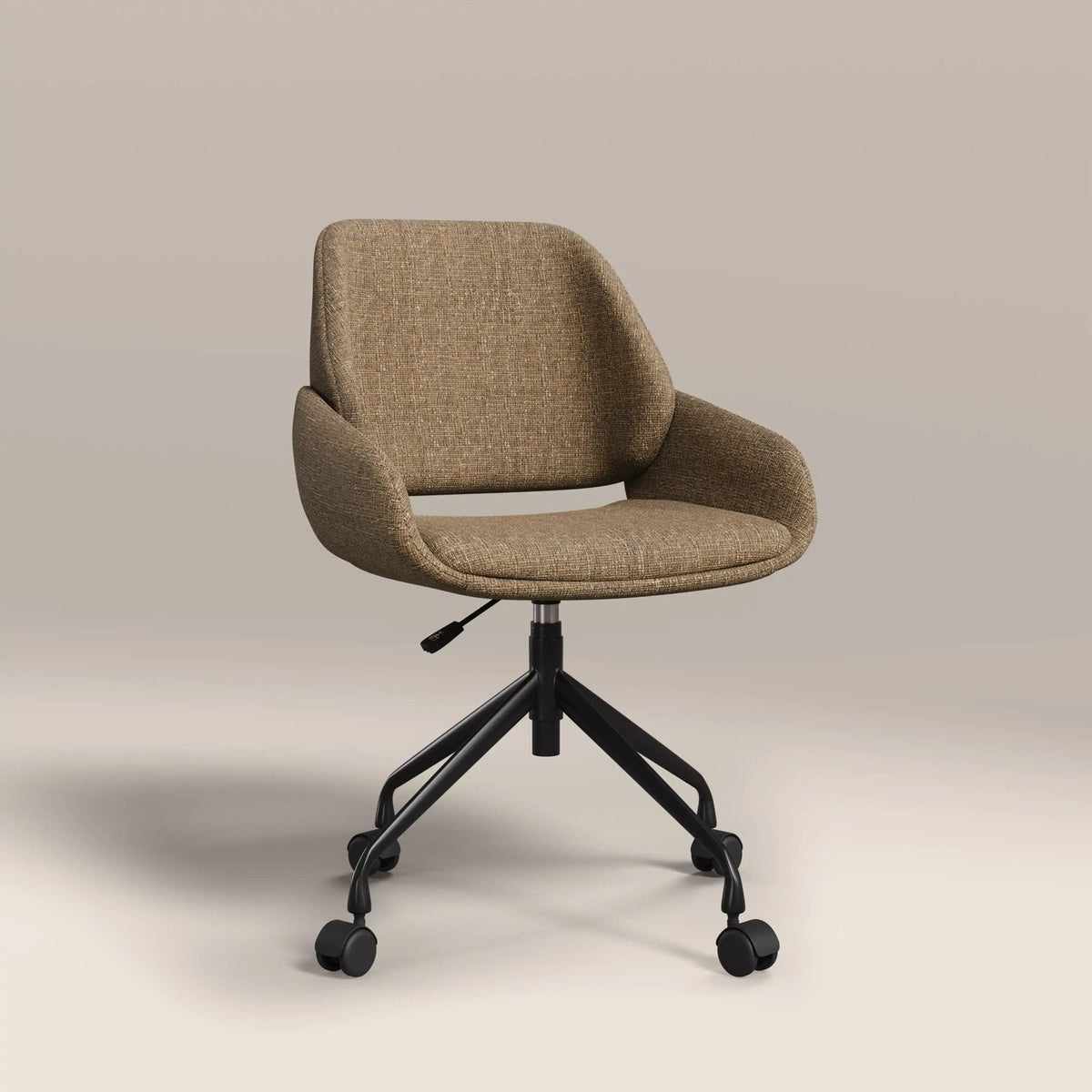 Franklin Office Chair | Speckled Cappuccino Boucle & Black – Laura Ashley UK