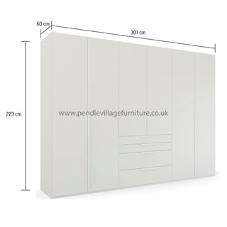 Frans 300cm Decor 6 Door Wardrobe With Drawers – Laura & Ashley