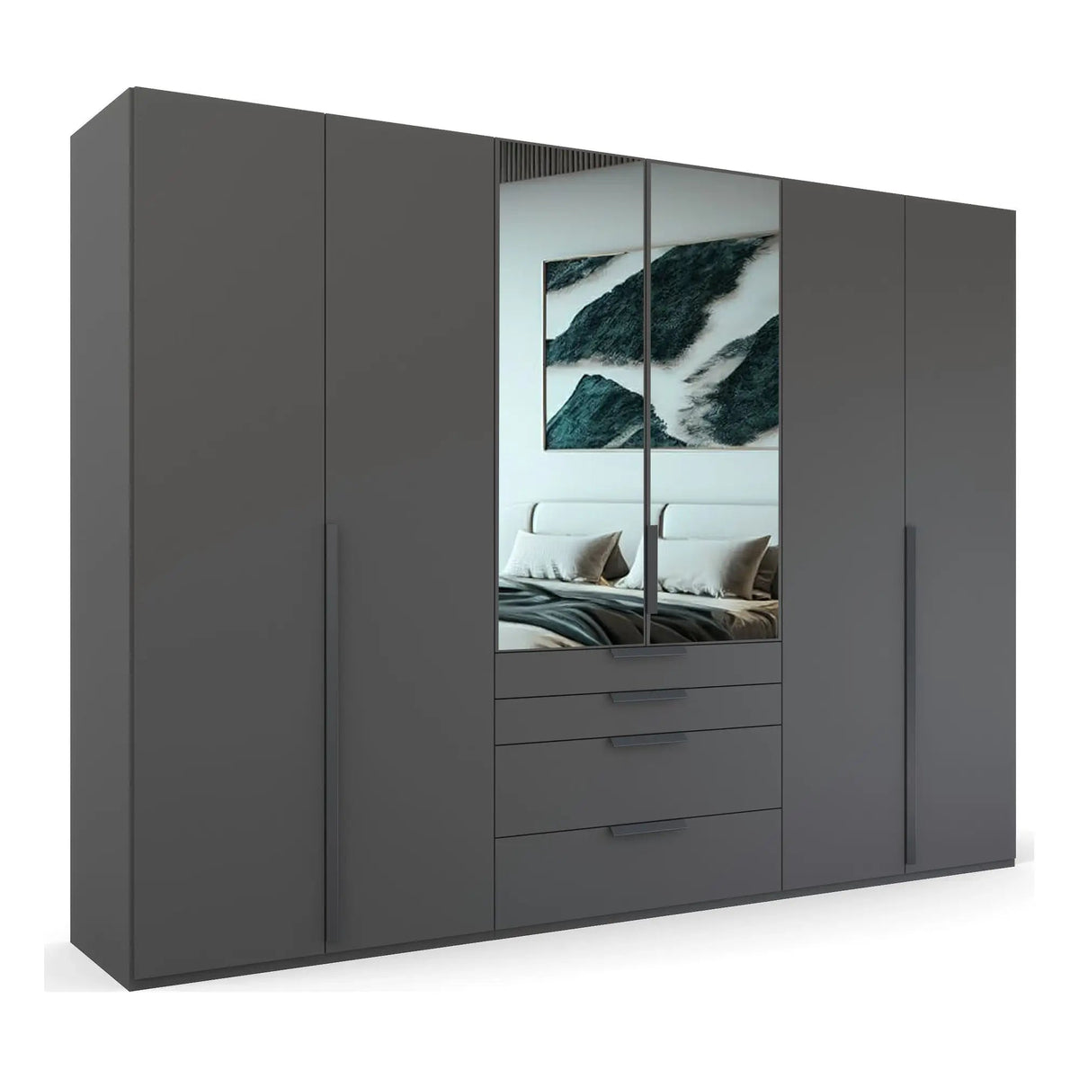 Frans 300cm Decor 6 Door Wardrobe With Drawers – Laura & Ashley