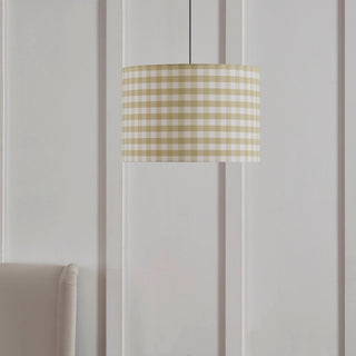Gabriella Gingham Ceiling Shade - Natural – Black & Feather