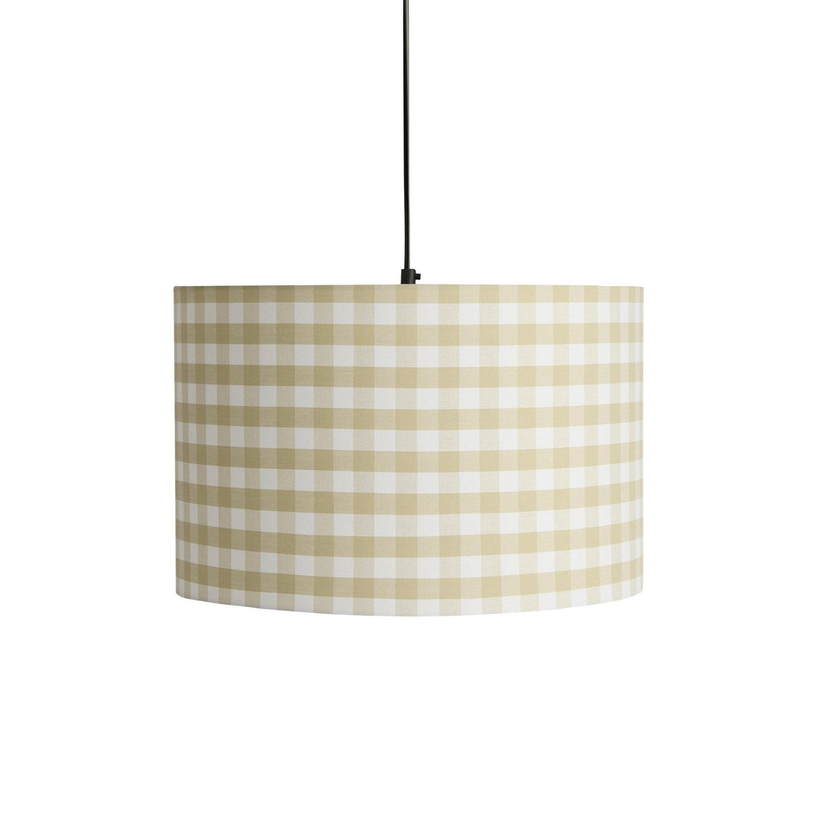 Gabriella Gingham Ceiling Shade - Natural – Black & Feather