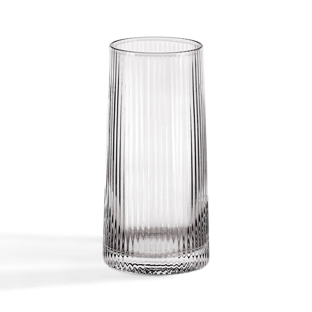 Gatsby Set of 4 Ripple Glass Highballs - Smoked – Feather & Black