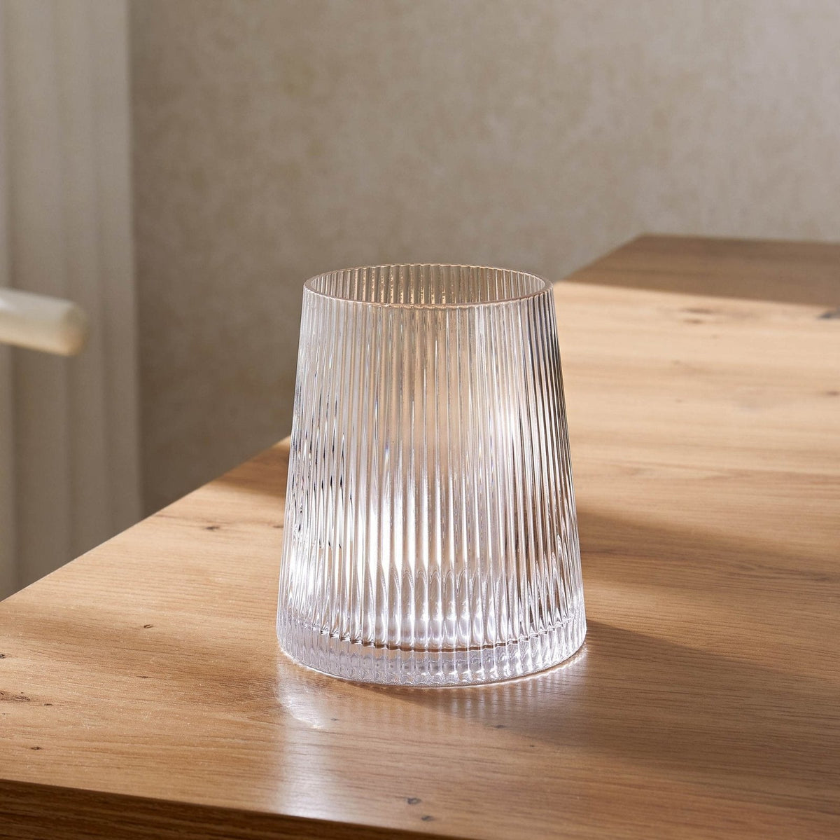 Gatsby Set of 4 Ripple Glass Tumblers - Clear – Black & Feather