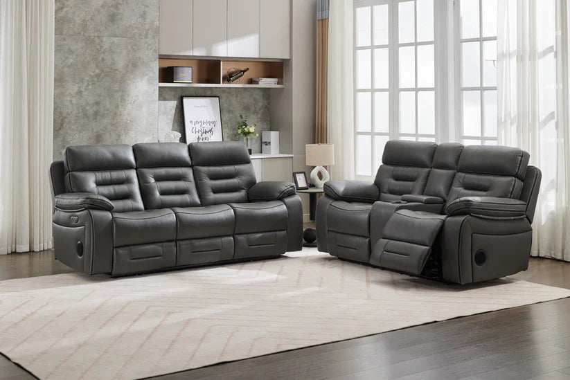 Genoa - 2 LauraAshley Seater - Leather Recliner