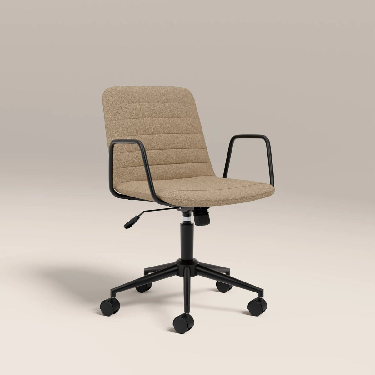 Gianna Office Chair | Latte Sustainable Fabric & Black – Laura Ashley