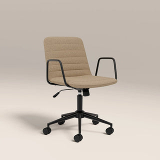 Gianna Office Chair | Latte Sustainable Fabric & Black – Laura Ashley