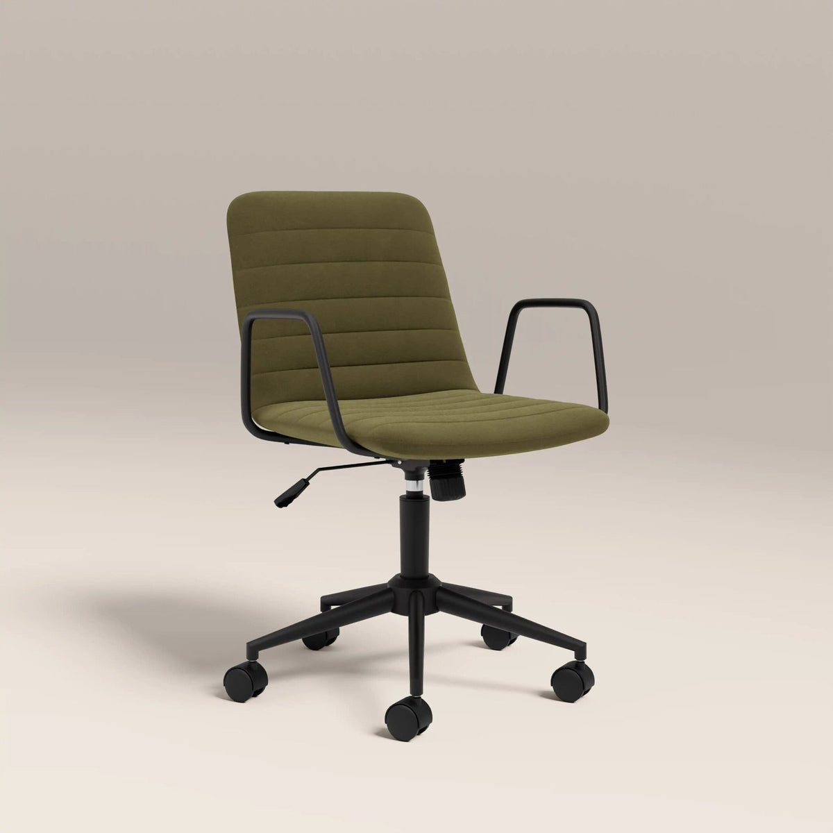 Gianna Office Chair | Moss Laura Ashley Green Sustainable Mohair Velvet & Black