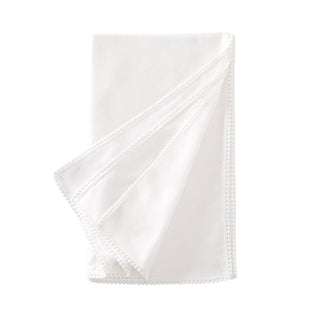 Girona Pom Pom Tablecloth - White