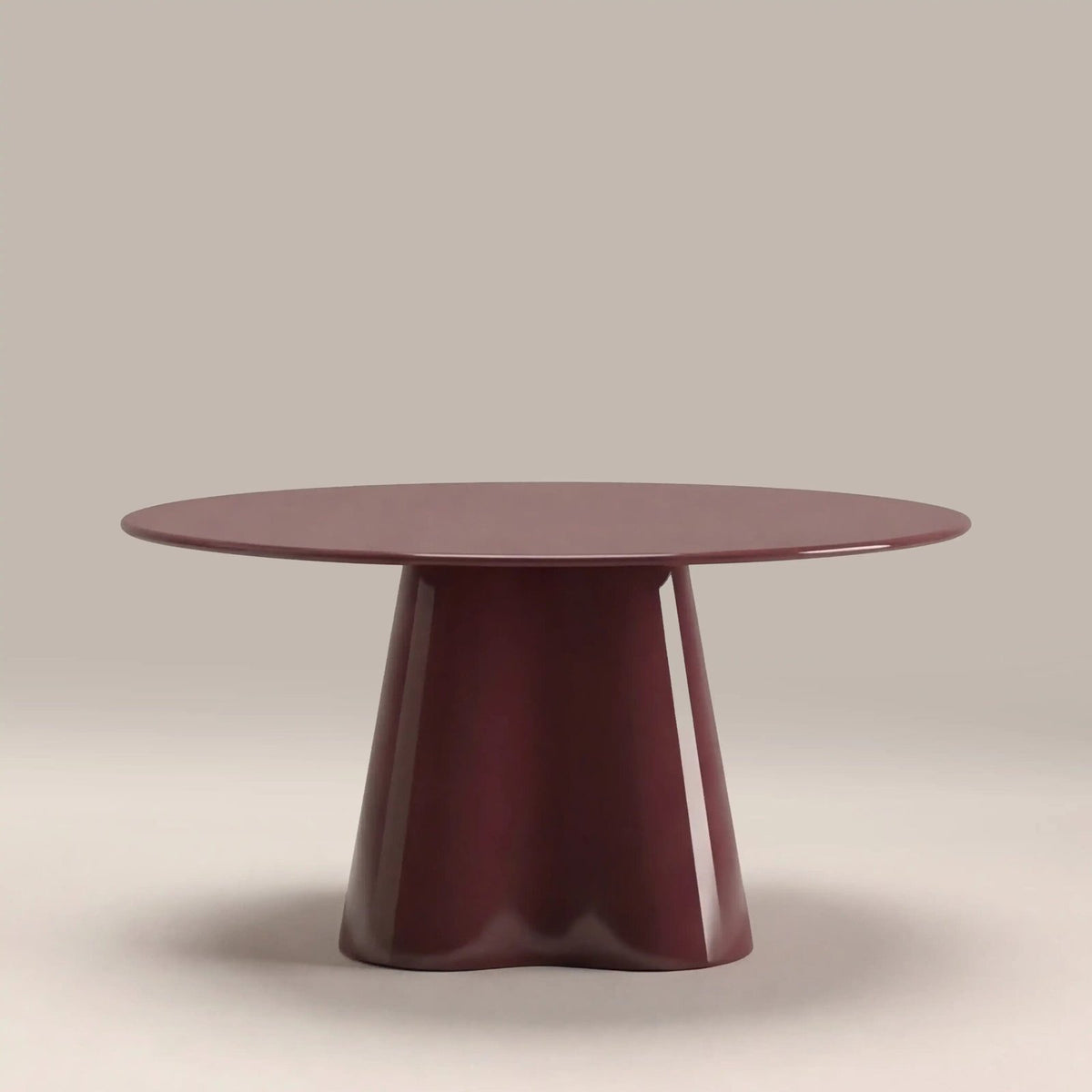 Hadley Round Coffee Table | Cherry Red Laura Ashley Sandblasted Glass & High Gloss Cherry Red