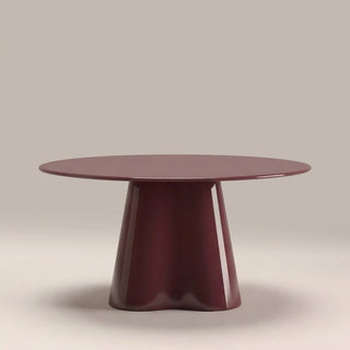 Hadley Round Coffee Table | Cherry Red Laura Ashley Sandblasted Glass & High Gloss Cherry Red