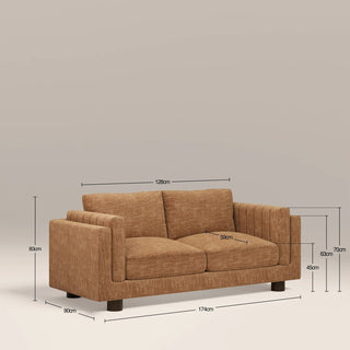 Halton 2 Seater Sofa Laura Ashley | Speckled Honey Sustainable Boucle
