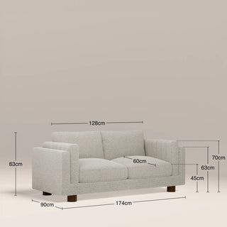 Halton 2 Seater Sofa | Speckled Stone Sustainable Boucle – Laura Ashley UK